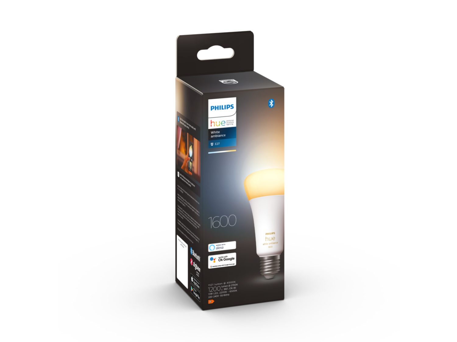 Philips Hue A67 - White Ambiance E27 Globe